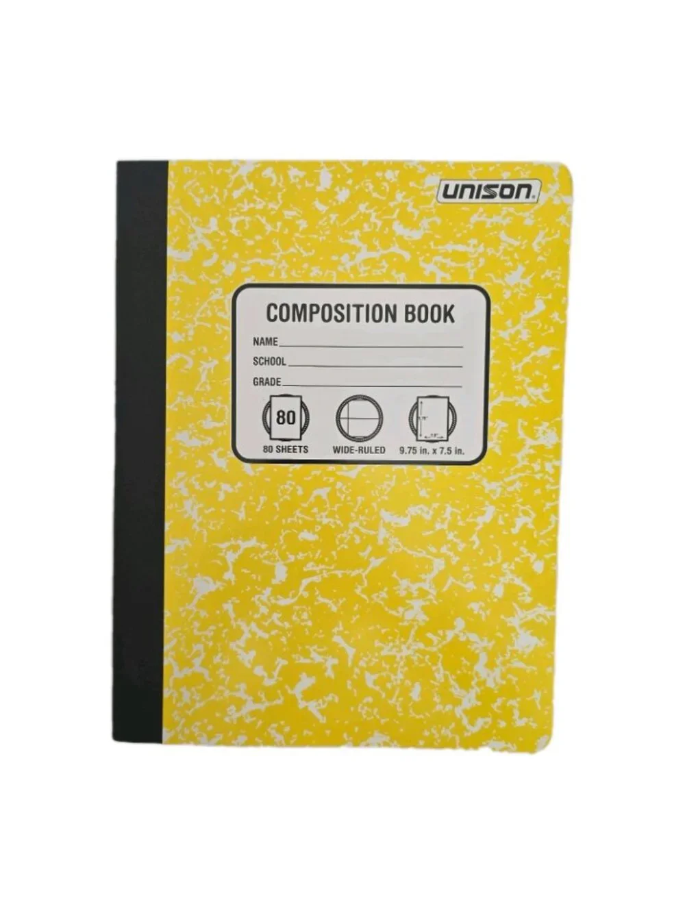 Lot Of 5 New Unison Composition/Notebooks 80 Sheets Wide/College Ruled 5 COLORS